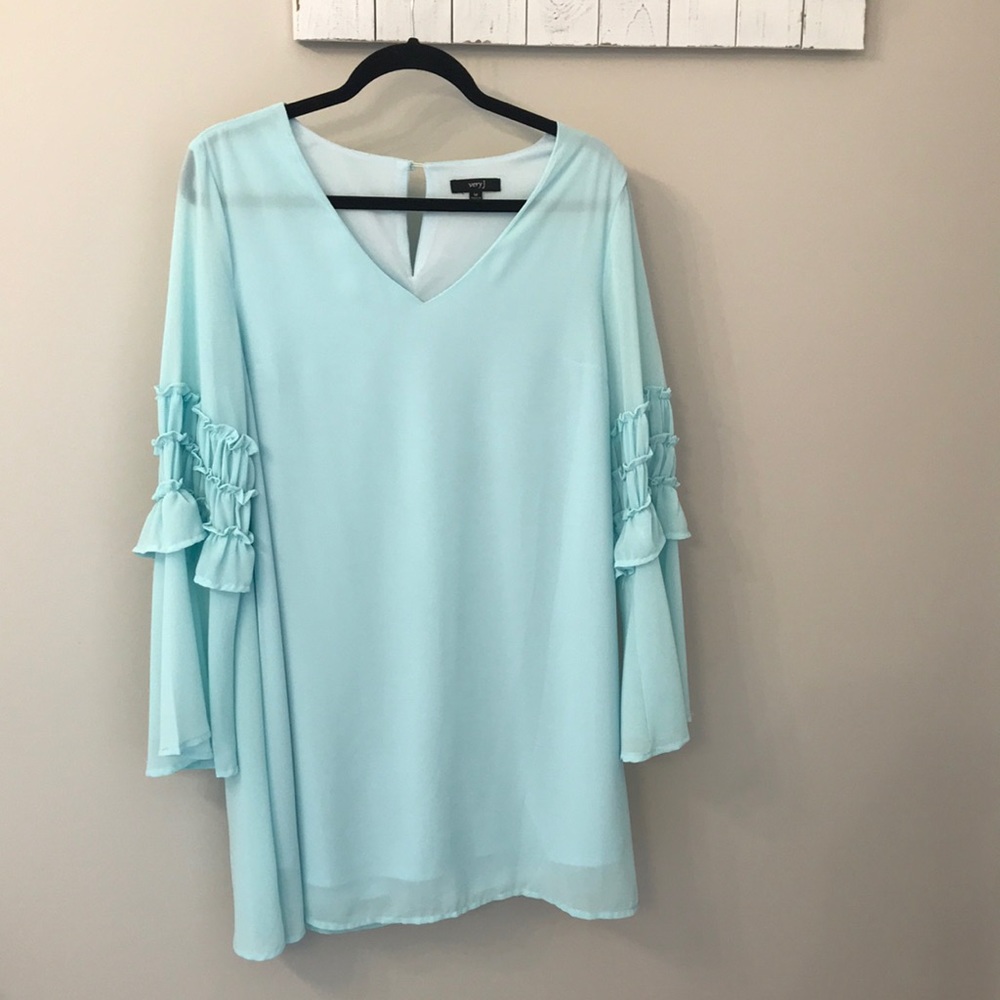 Very J pale icy blue dress